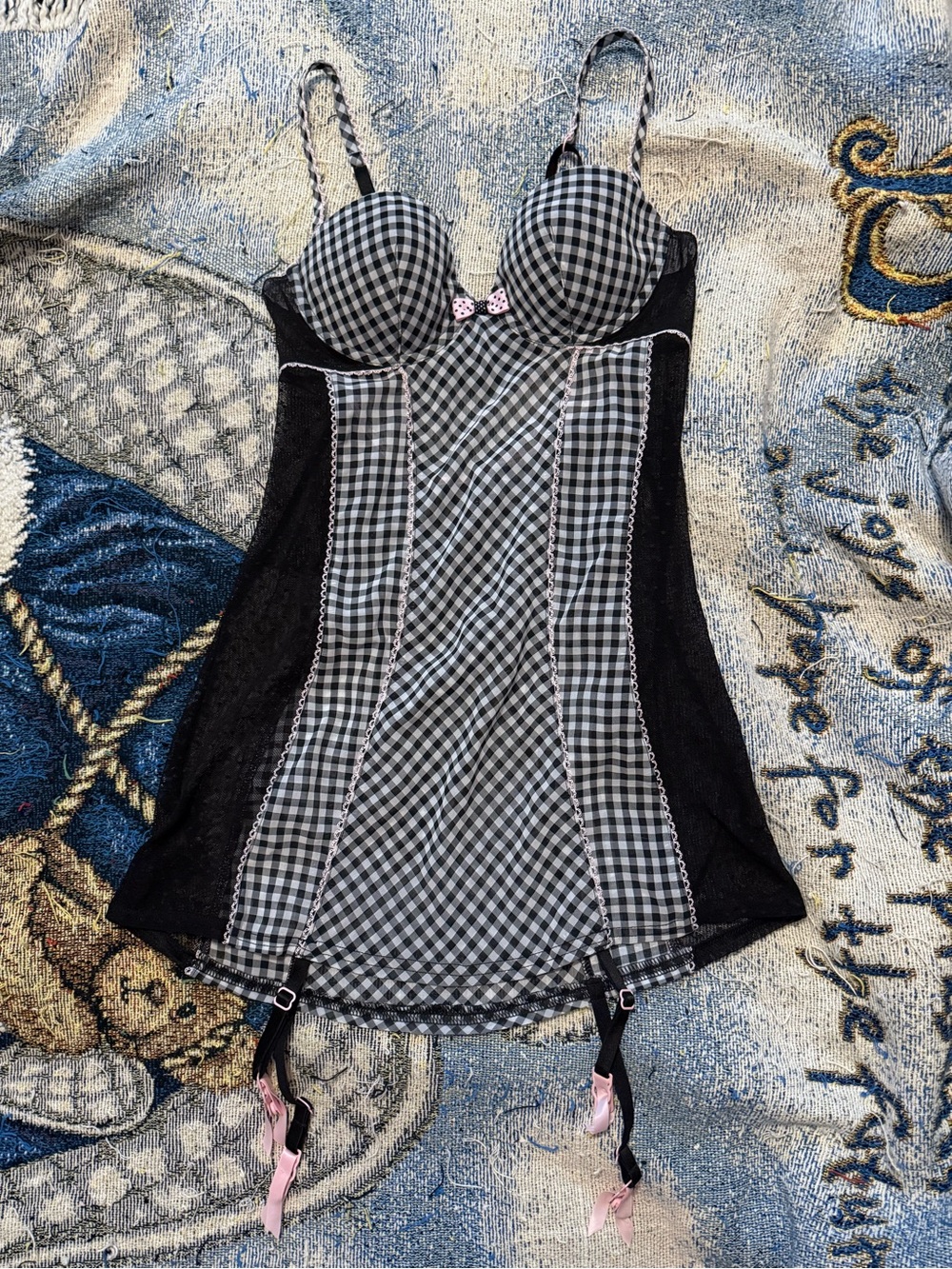 Black & White Gingham La Senza lingerie dress